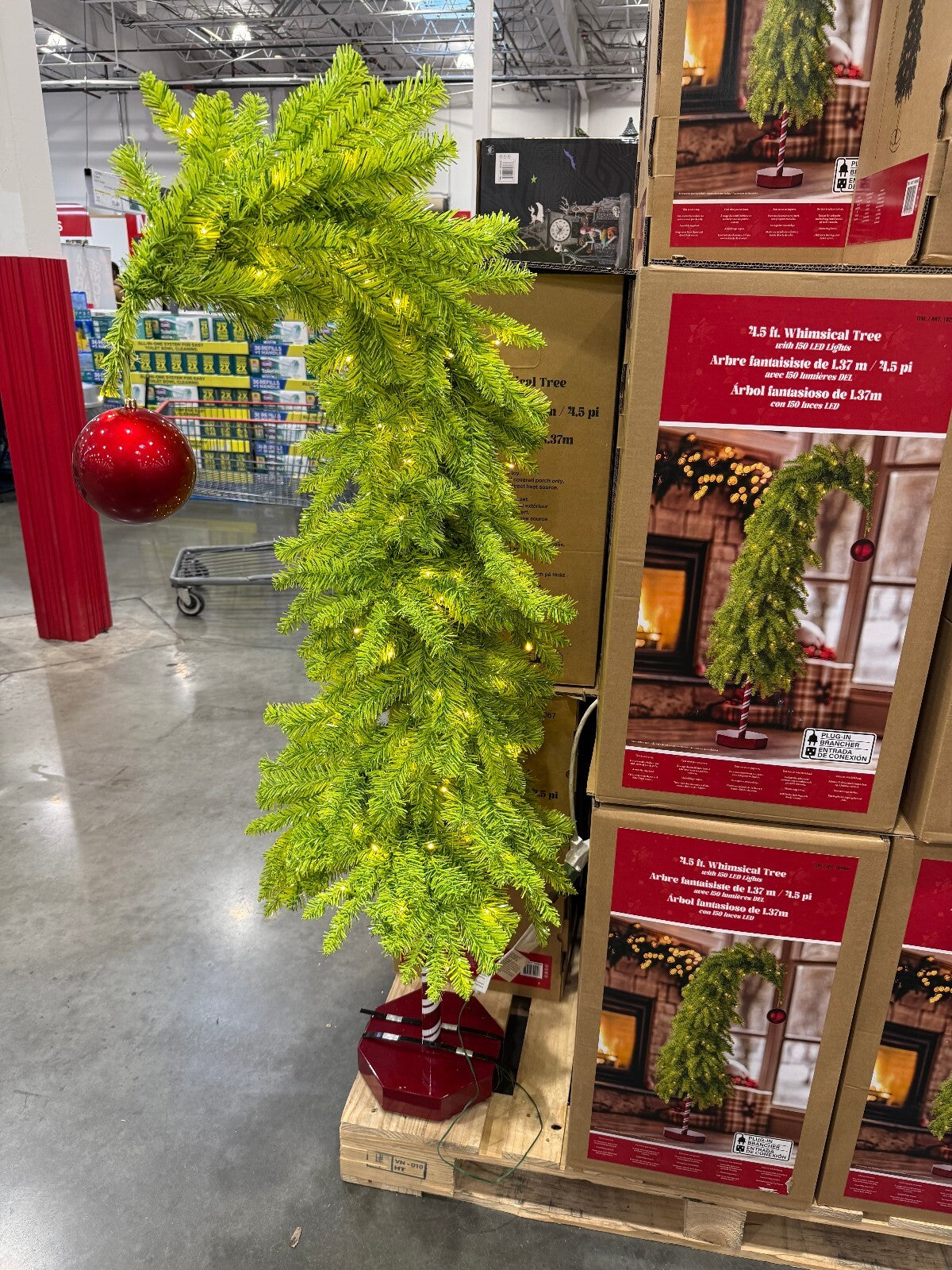 Grinch Inspired 4.5 FT Pre-Lit Whimsical Christmas Tree with 150 LED Lights