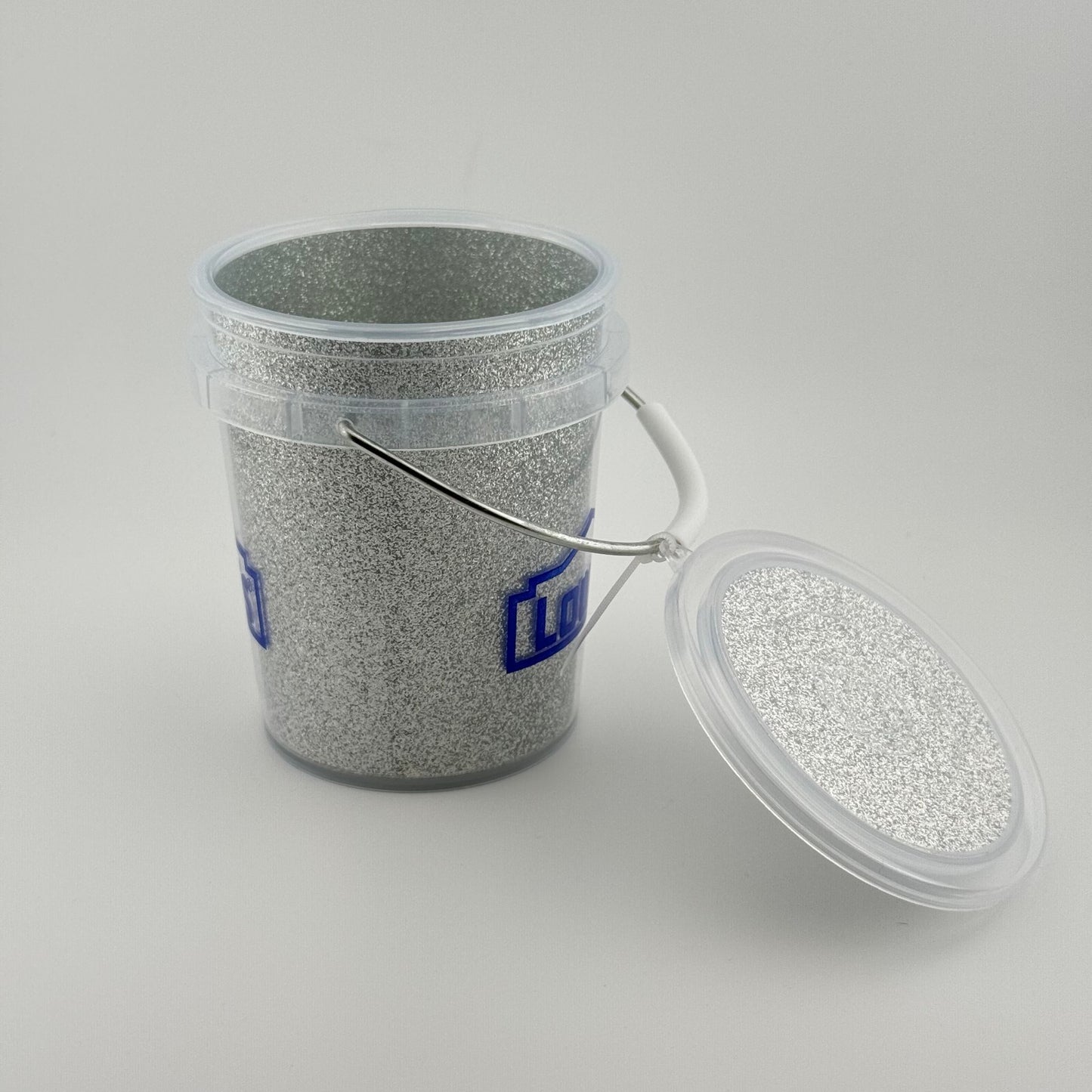 Lowe’s - Silver Glitter Mini Bucket w/ Lid 0.4 Qt - Limited Edition