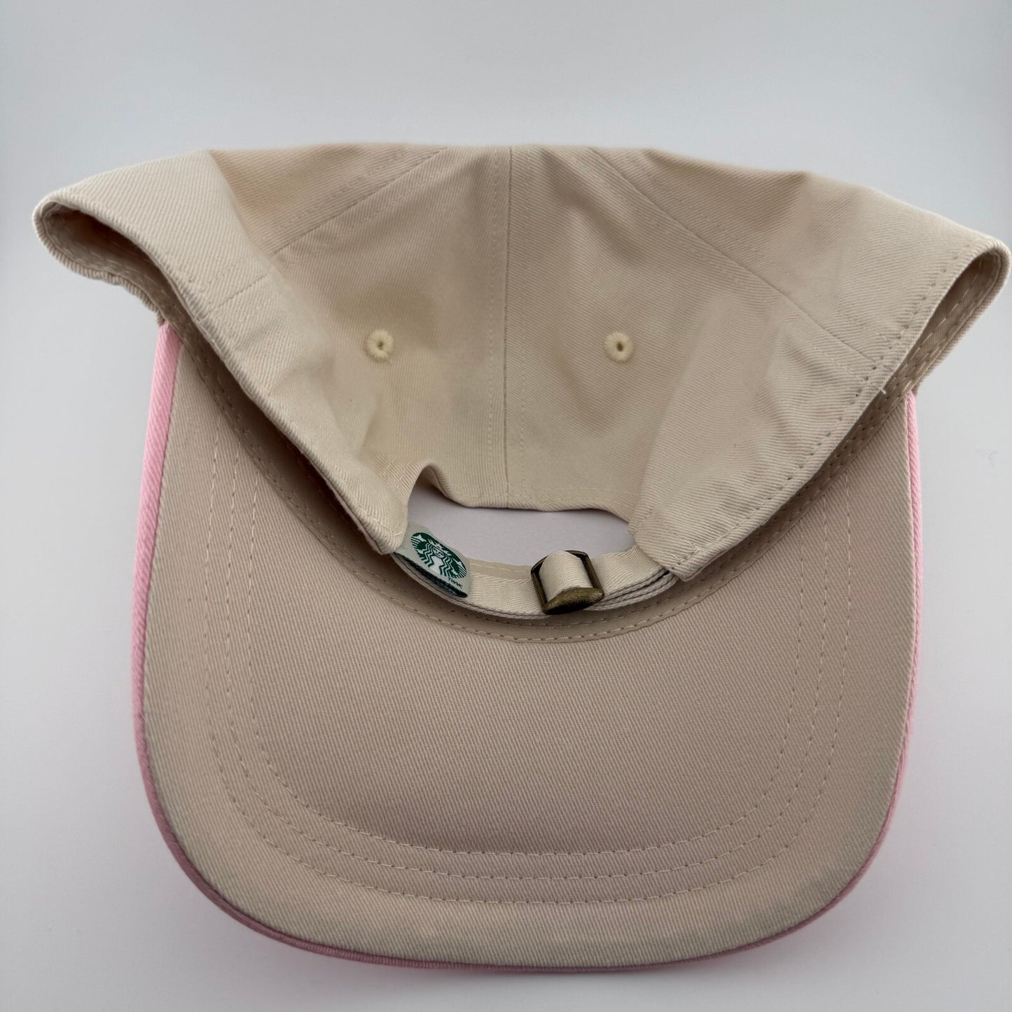 Starbucks Pink & Cream Embroidered Baseball Cap NWT Hat