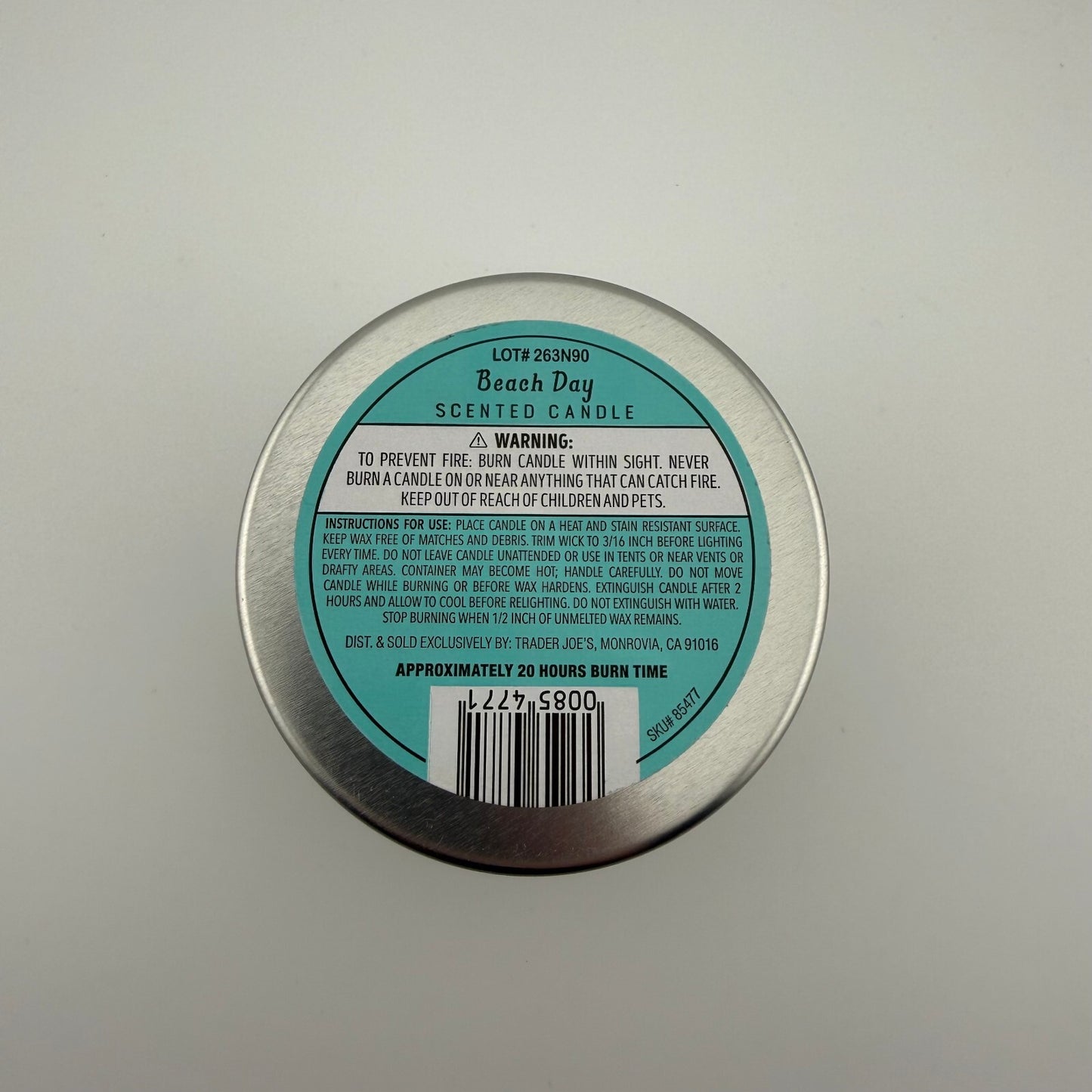 Trader Joe's Beach Day Scented Candle - 5.7 oz