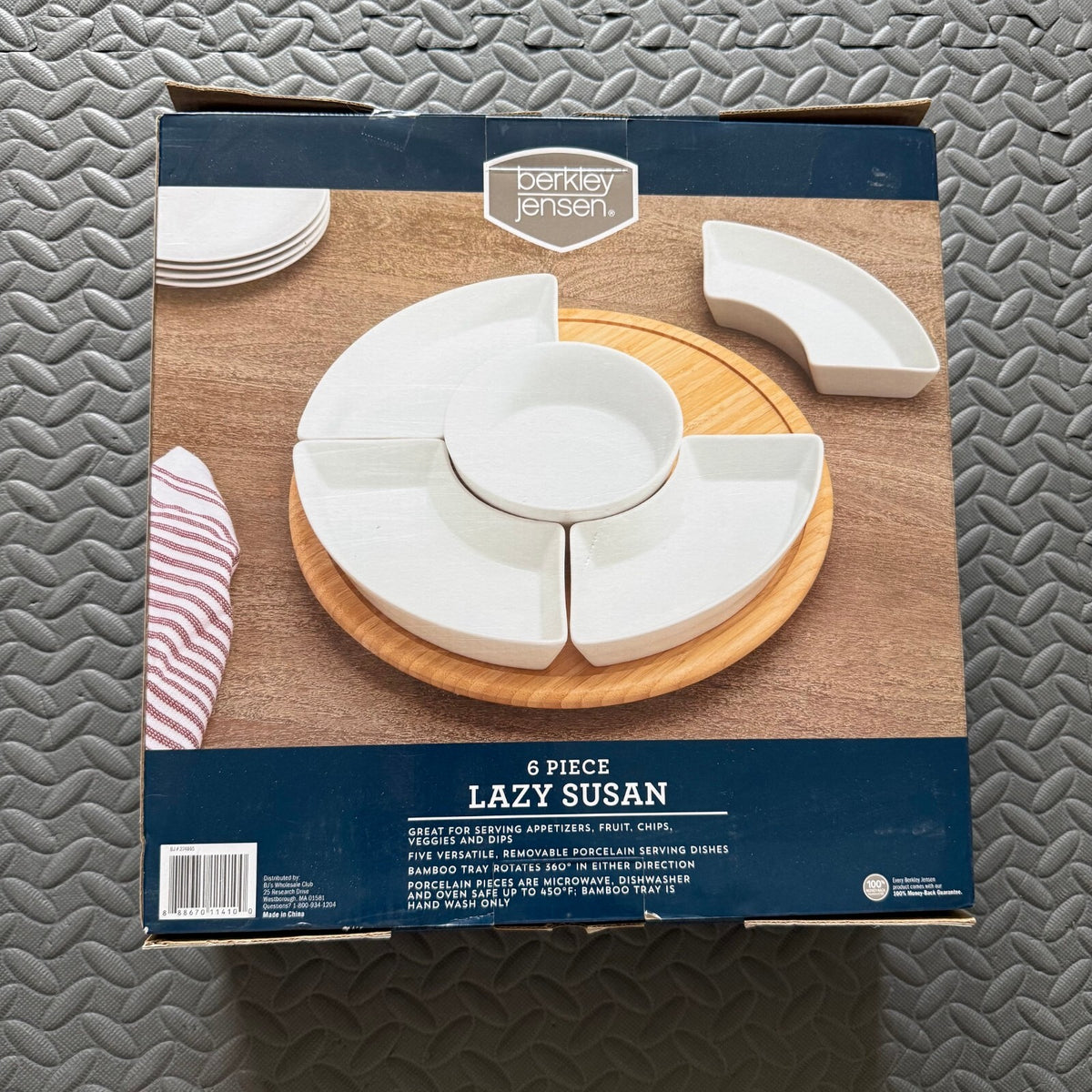 Berkley Jensen - 6 Piece Lazy Susan Serving Tray