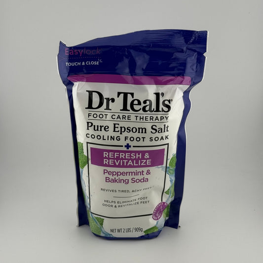 Dr Teal's - Foot Care Pure Epsom Salt Cooling Foot Soak Peppermint - 2 lb