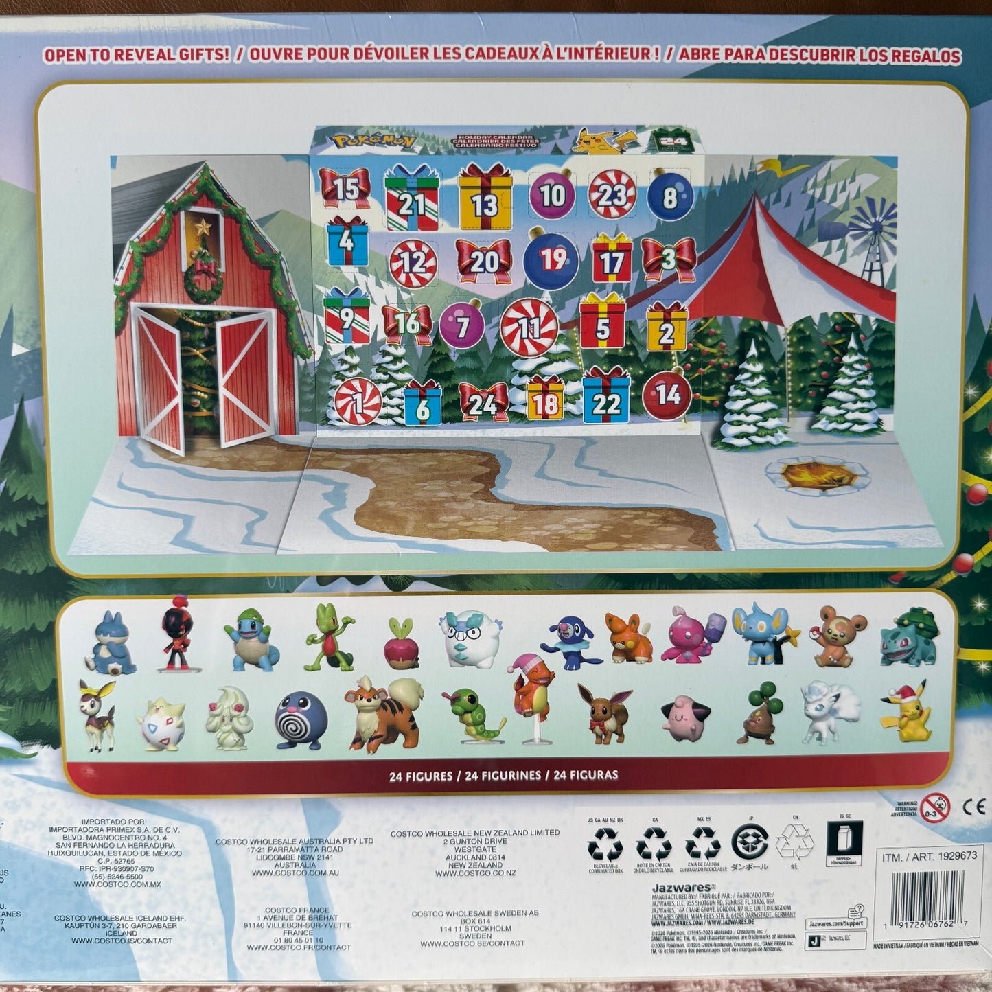 2026 Pokemon Holiday Calendar - Costco Exclusive - 24 Figures