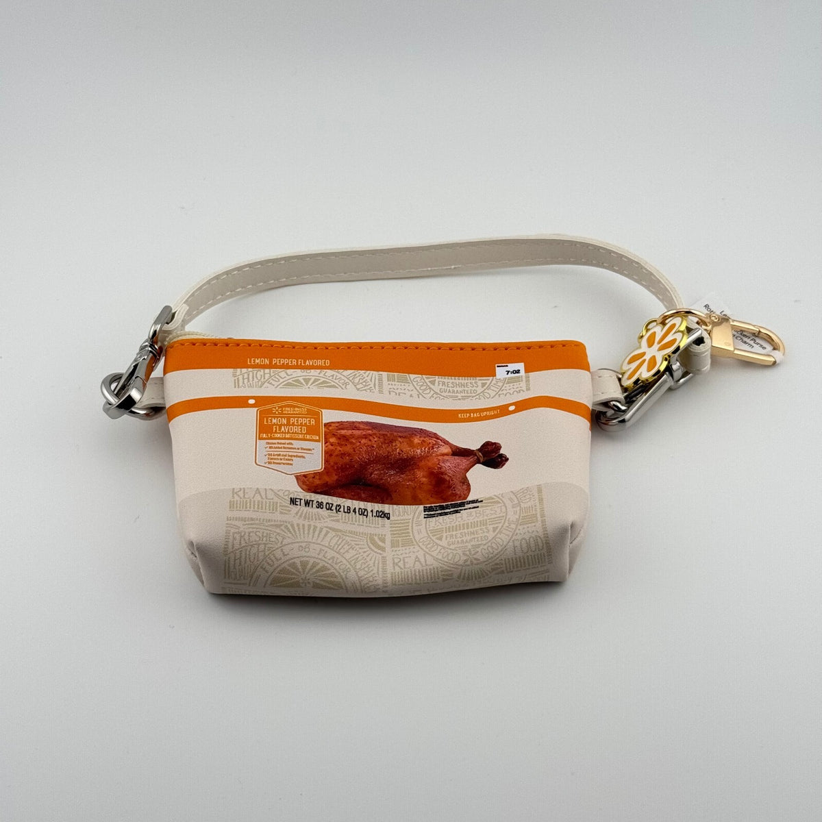 Walmart Lemon Pepper Rotisserie Chicken Purse Bag Charm 3.4"