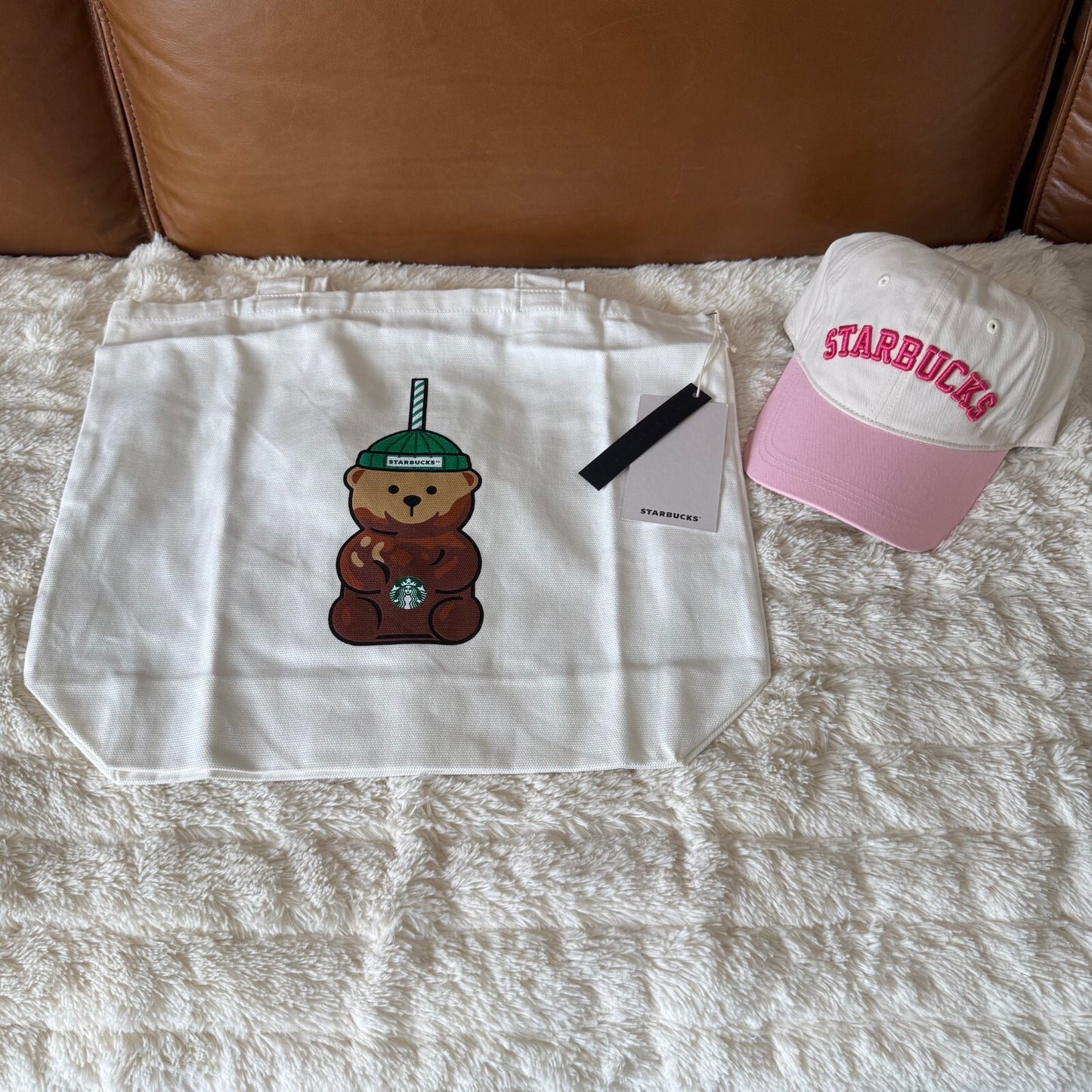 Starbucks Pink Collection Cap & Bearista Tote Bundle - Limited Edition
