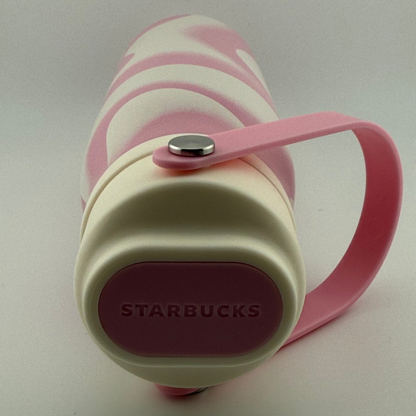Starbucks Pink Swirl Insulated Water Bottle Stainless Steel Tumbler - 18oz
