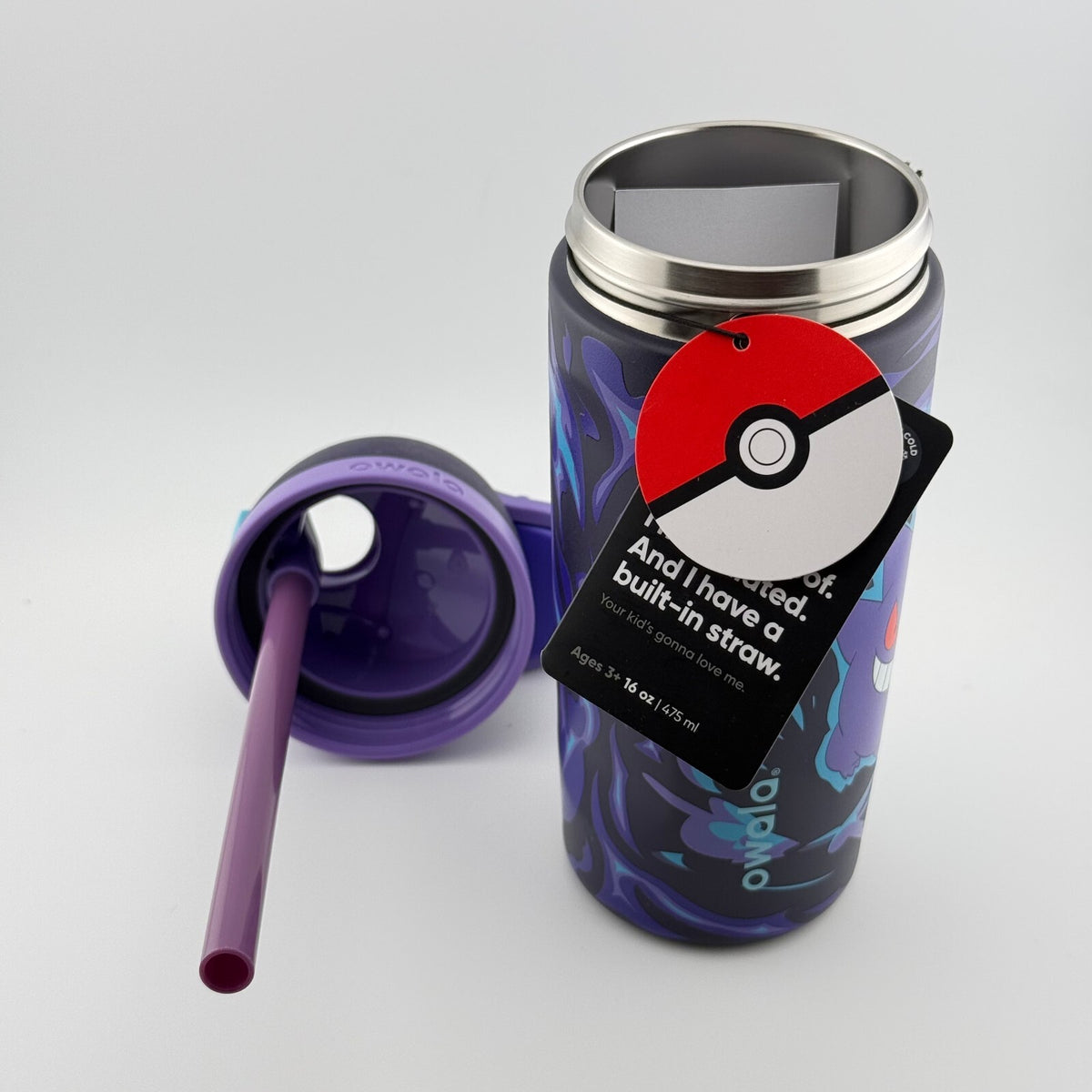 Owala x Pokemon - Gengar In The Shadows - 16oz FreeSip Water Bottle