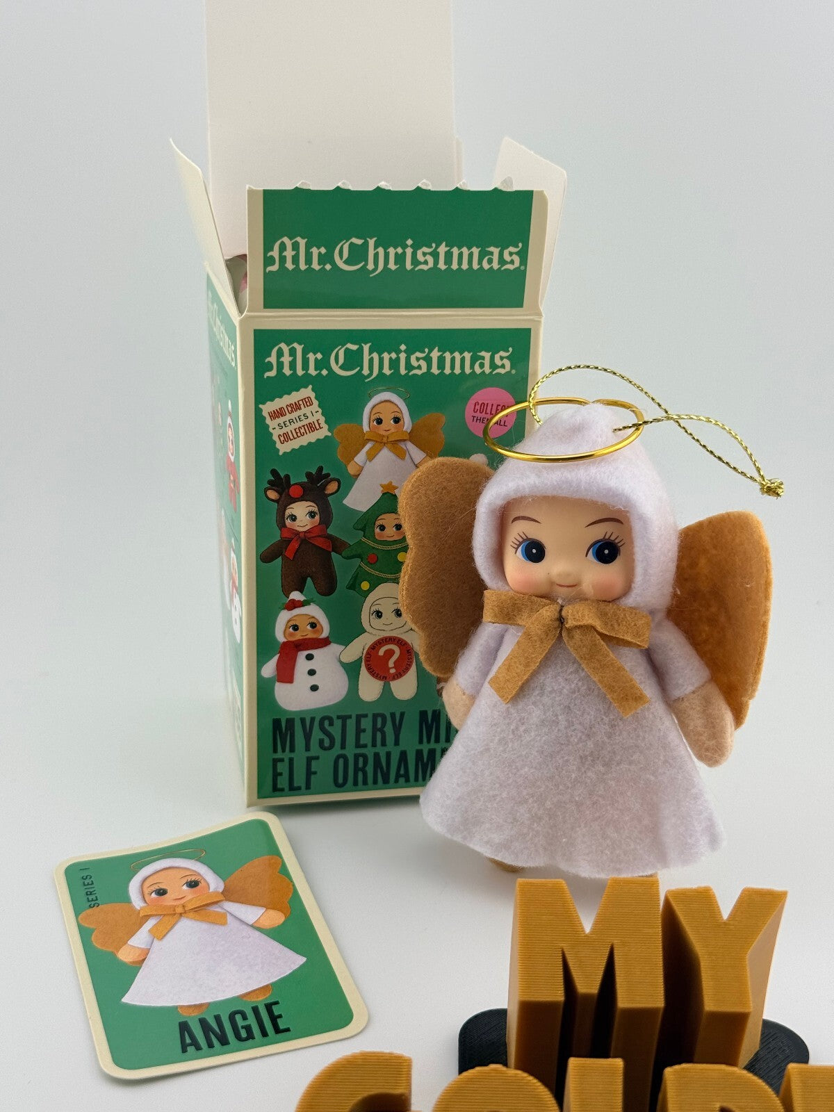 Mr Christmas - Mystery Mini Elf Ornament - Angie - Series 1 Collectible