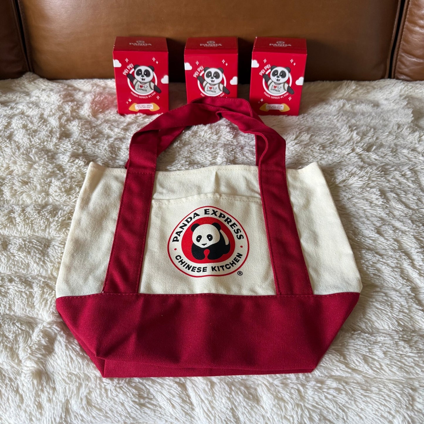 Panda Express - Pei Pei Collector Set All 3 Bag Charms + Exclusive Mini Tote Bag