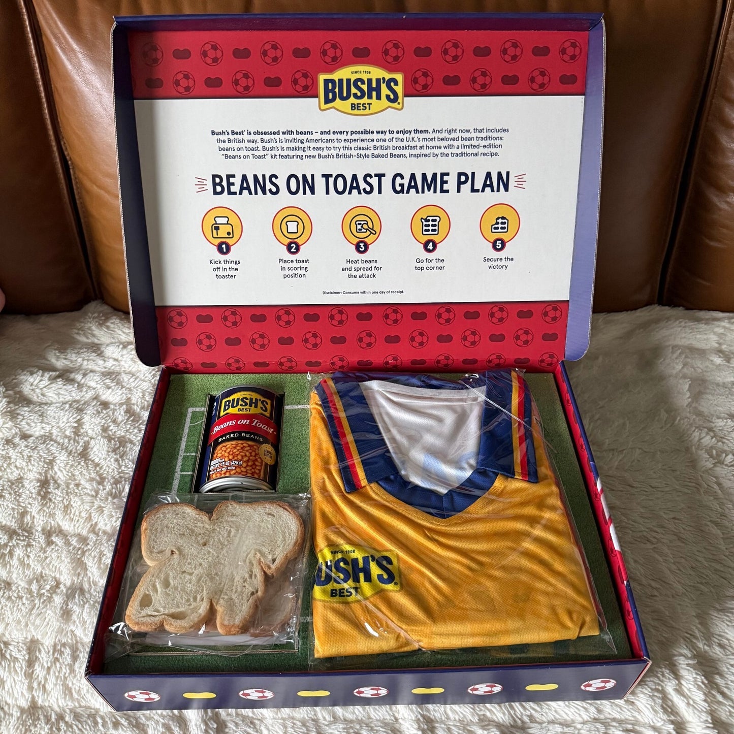 Bush’s Best Beans on Toast Soccer Game Plan Kit Jersey British Baked Beans Promo