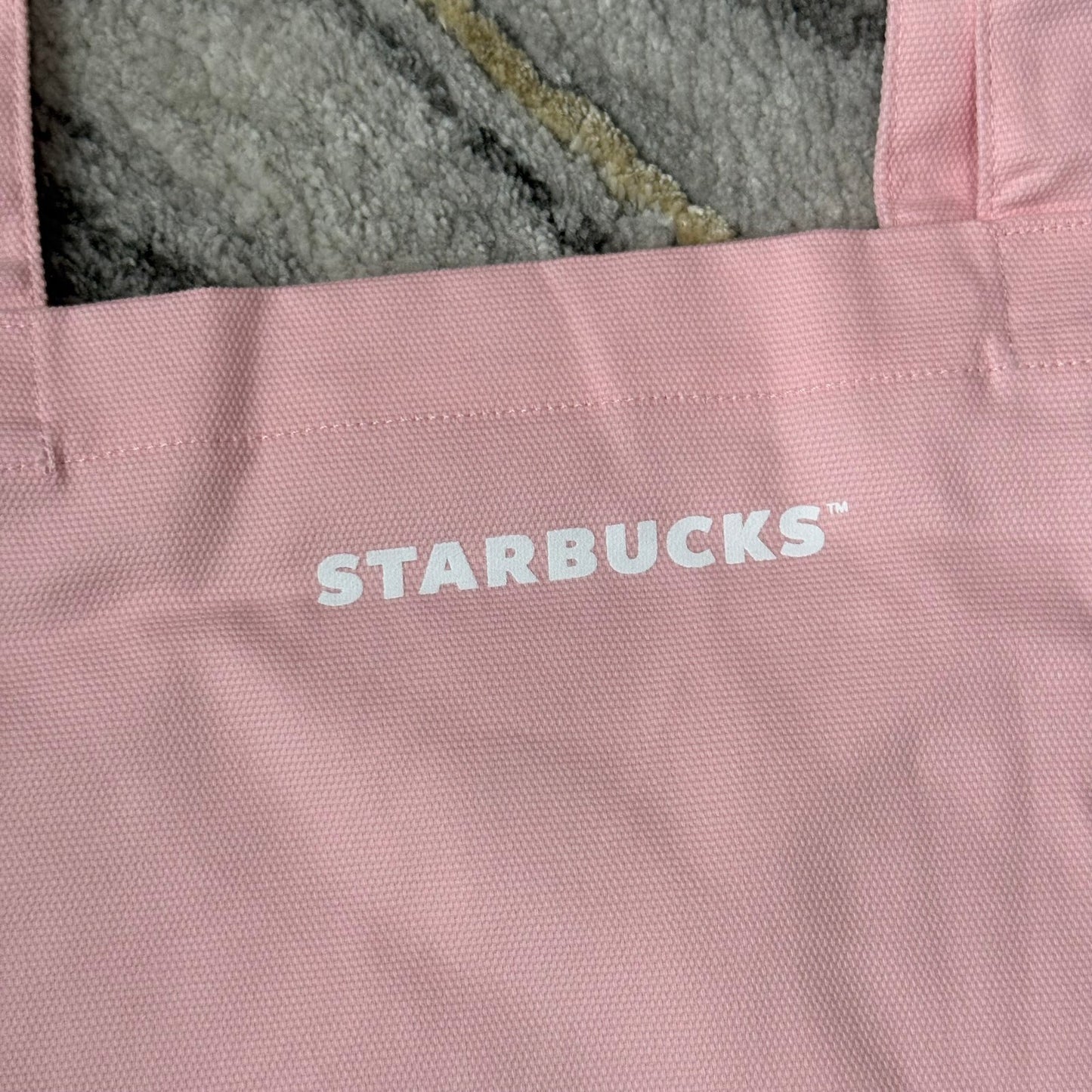 Starbucks Bearista Pink Bear Canvas Tote Bag