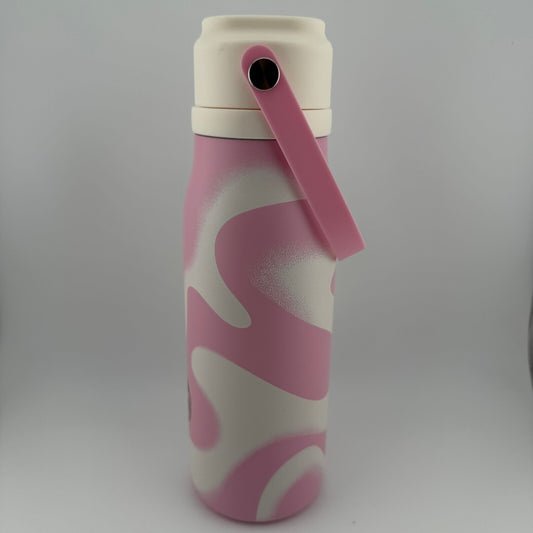 Starbucks Pink Swirl Insulated Water Bottle Stainless Steel Tumbler - 18oz