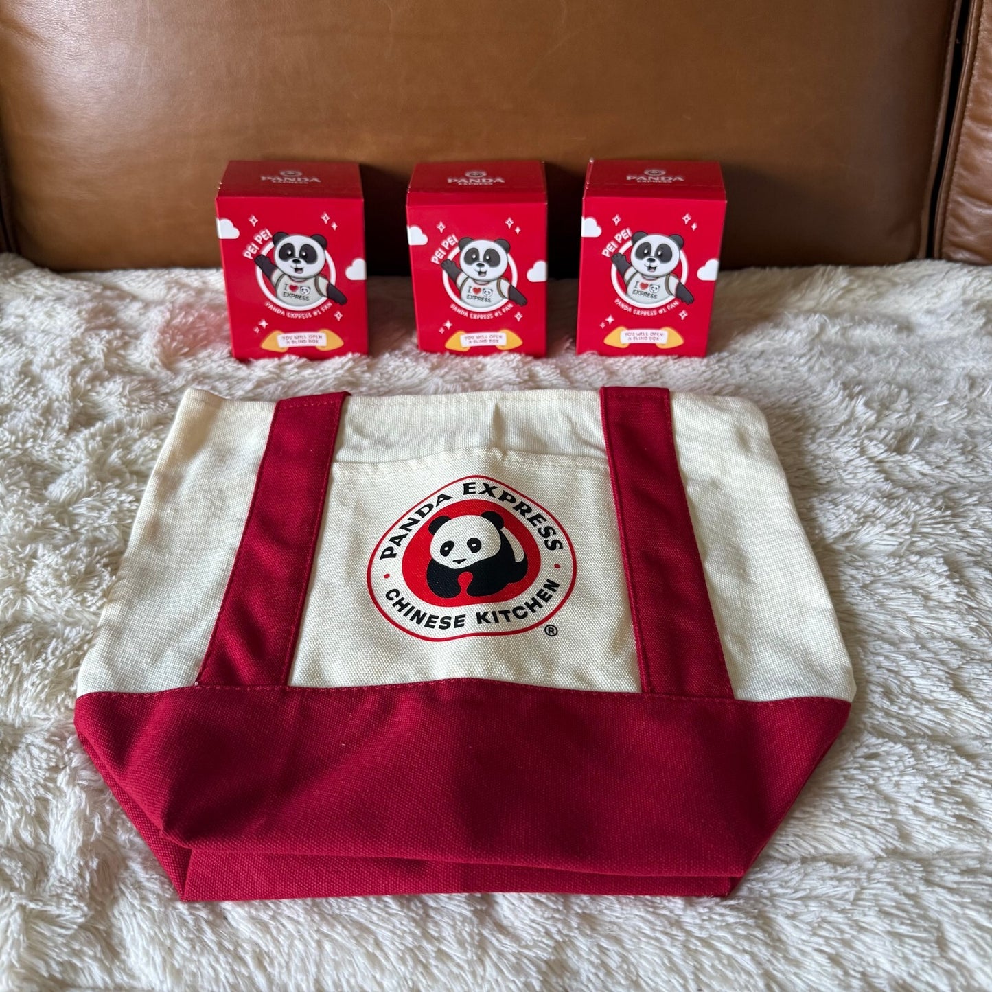 Panda Express - Pei Pei Collector Set All 3 Bag Charms + Exclusive Mini Tote Bag
