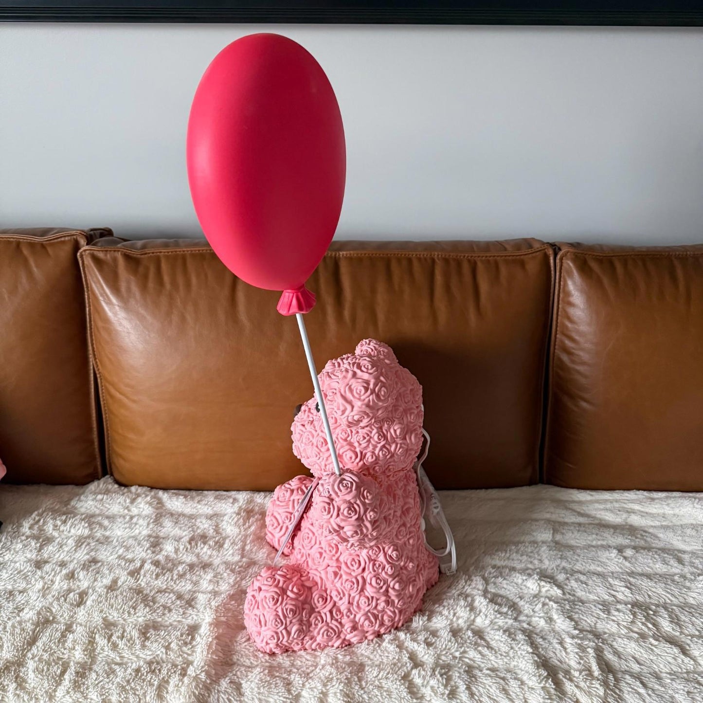 Cracker Barrel - Valentine's Day Rose Teddy Bear w/Balloon - Lighted Blow Mold