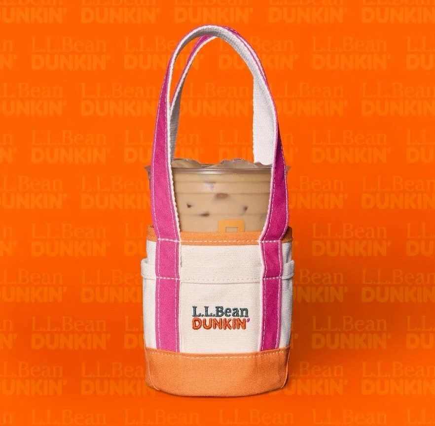L.L.Bean x Dunkin’ Mini Boat and Tote - Cup Holder Bag - Pink Orange