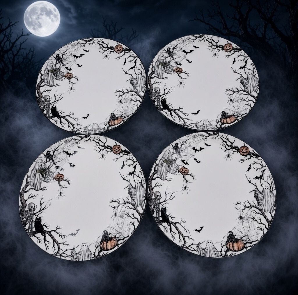 Pottery Barn - Midnight Manor Dinner Plates 10.75" - Set of 4
