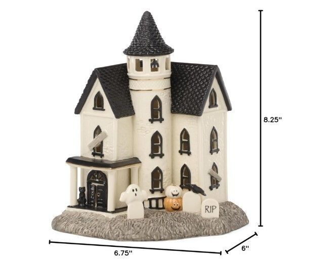 Lenox - Vintage Halloween Light Up Manor Figurine Porcelain Haunted House