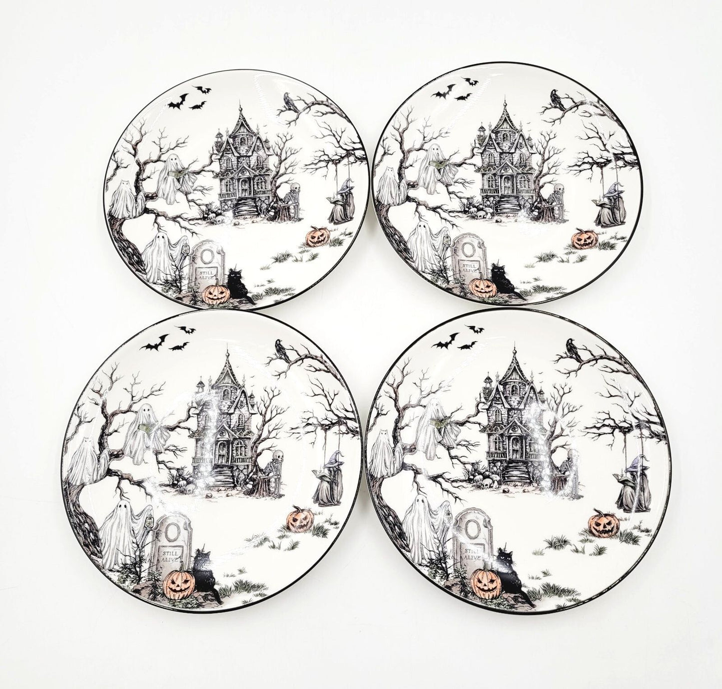 Pottery Barn - Midnight Manor Salad Plates - Set of 4