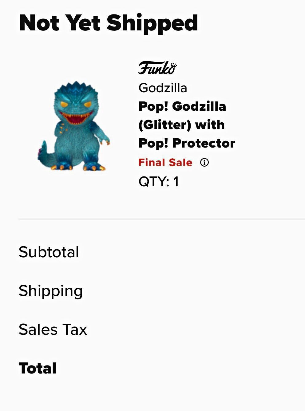 Funko Pop! - Godzilla (Glitter) Vinyl Figure #2142 with Protector LE - Presale