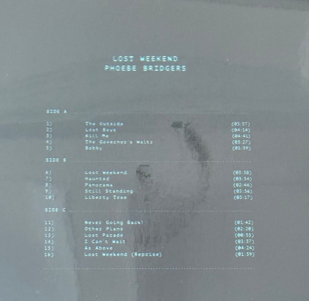 Phoebe Bridgers 'Lost Weekend' Limited Edition Signed Black Vinyl